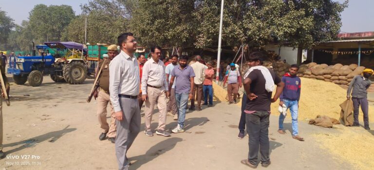 एसडीएम मोंठ ने गल्ला मंडी का औचक निरीक्षण कर दिए सख्त निर्देश