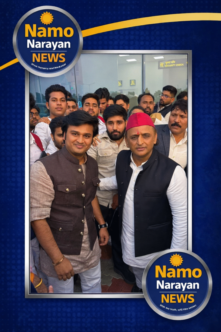 बुंदेलखंड के झांसी आगमन पर पूर्व मुख्यमंत्री अखिलेश यादव का युवा सपा नेता दीपांकर यादव (मून) ने अपने युवा साथियों के साथ किया भव्य स्वागत।