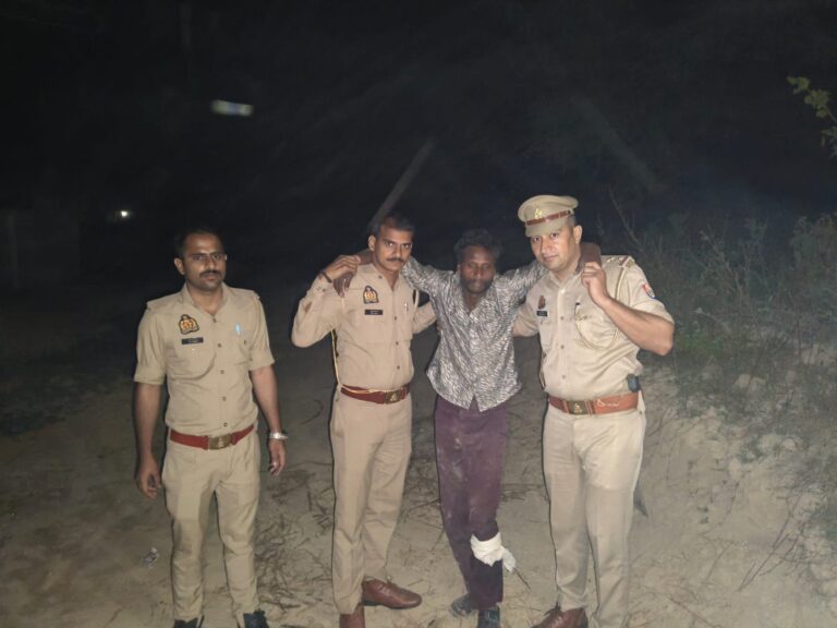 पुलिस मुठभेड़ में बदमाश गिरफ्तार